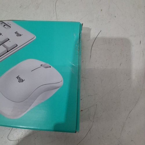 2PC LOGITECH FULL-SIZE WIRELESS COMBO - ADJUSTABLE HEIGHT KEYBOARD WITH WIRELESS MOUSE - OFF WHITE - (MODEL: 920-013290) image 4
