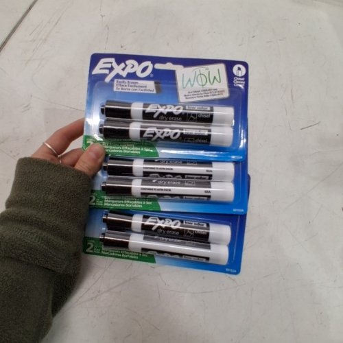 3 (2PK) EXPO LOW ODOR DRY ERASE MARKERS - BLACK image 2