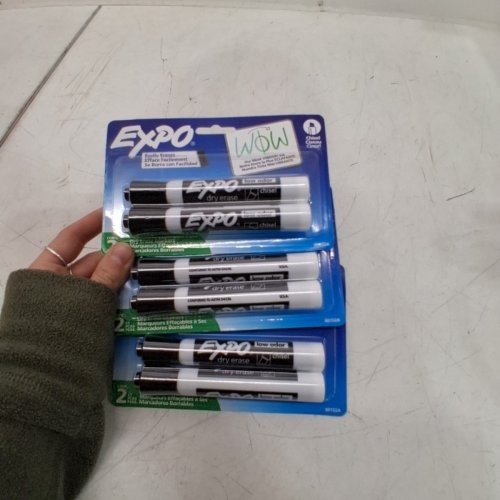 3 (2PK) EXPO LOW ODOR DRY ERASE MARKERS - BLACK image 3