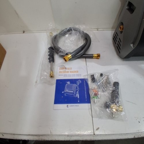 GIRAFFE TOOLS GRANDFALLS RETRACTABLE PRESSURE WASHER PLUS WITH REPLACEABLE HOSE - 100FT HOSE 2900 PSI - GREY/ORANGE (MODEL: HP135-G30A) image 4