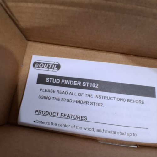 EOUTIL STUD FINDER WALL SCANNER FOR 3/4" THICK WALLS, WOOD & METAL - YELLOW (MODEL: S1102-A22) image 2