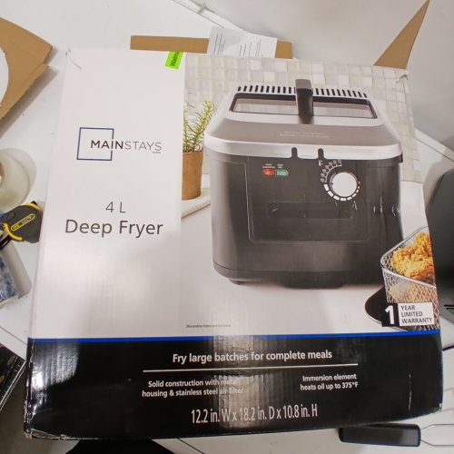 MAINSTAYS DEEP FRYER - 4 L; 1800W - BLACK / SILVER (MODEL: MS-202398CN) image 3