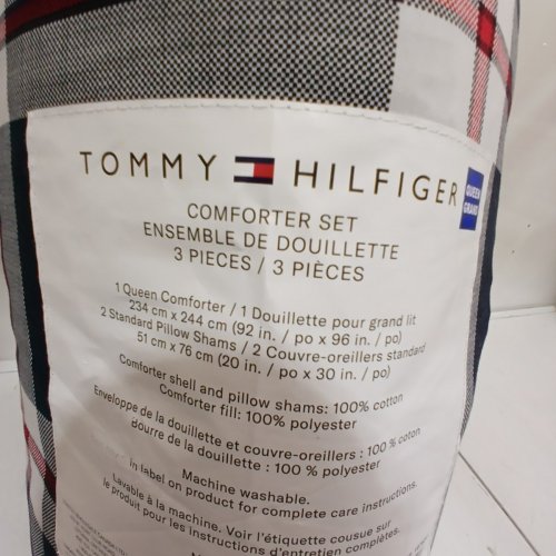 3PC TOMMY HILFIGER COMFORTER SET - QUEEN - RED/BLUE (MODEL: 1976201) image 4