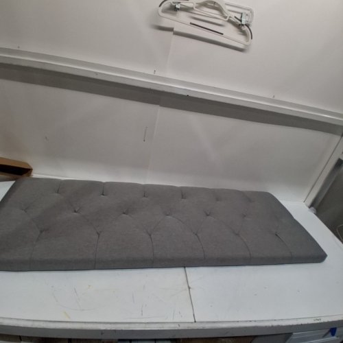 UPHOLSTERED BENCH CUSHION - 56" X 19" - GRAY image 2