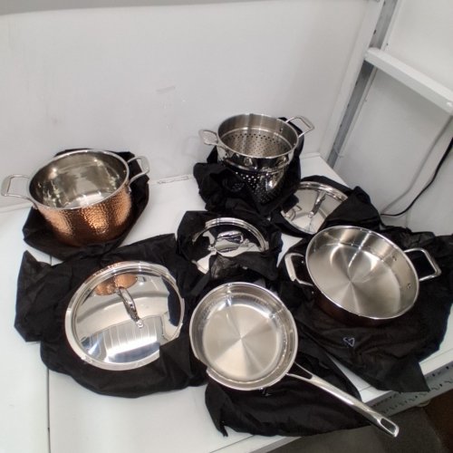 7PC LAGOSTINA MARTELLATA 3-PLY COPPER COOKWARE SET image 3