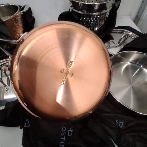 7PC LAGOSTINA MARTELLATA 3-PLY COPPER COOKWARE SET image 4
