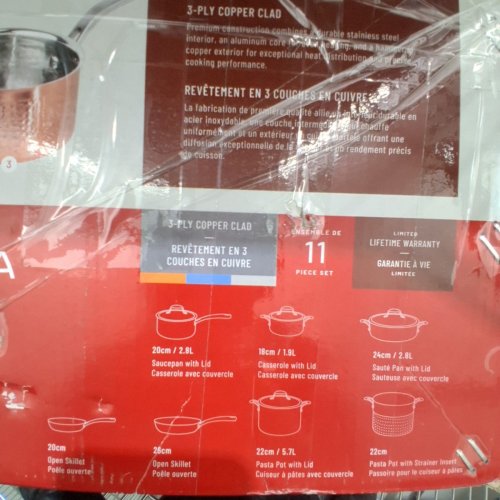 7PC LAGOSTINA MARTELLATA 3-PLY COPPER COOKWARE SET image 6