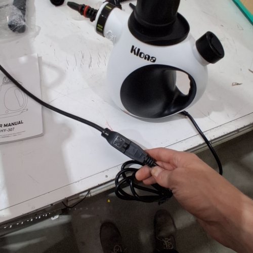 KLONA HANDHELD STEAM CLEANER WITH 10 ACCESSORIES - 1050W - WHITE (MODEL: HY-307) image 2