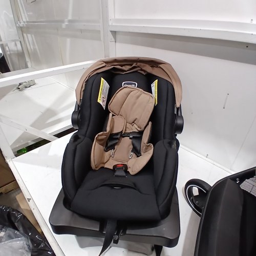 2PC EVENFLO OTTO+ LITEMAX INFANT CAR SEAT AND STROLLER TRAVEL SYSTEM - BLACK AND TAN (MODEL: TS200112561C) image 6