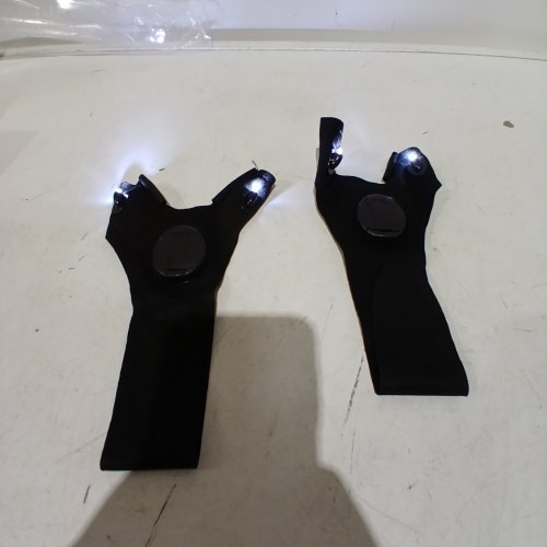 1PR LED FLASHLIGHT GLOVES, SUPER BRIGHT LED LIGHT GLOVE - ONE SIZE image 2