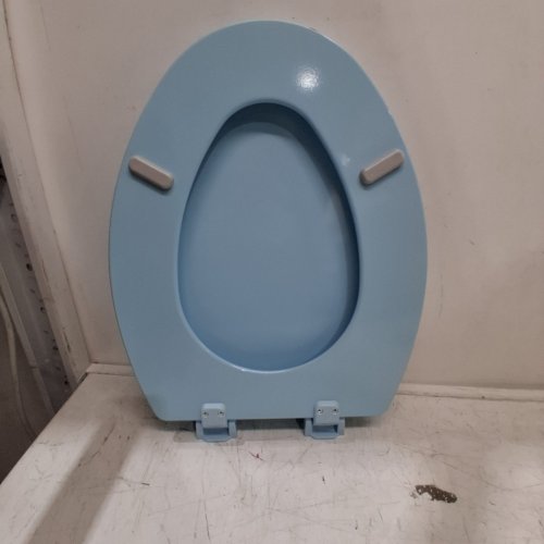 BEMIS ENAMELED WOOD TOILET SEAT - ELONGATED 17-7/16" - DRESDEN BLUE (MODEL: 1500EC 464) image 5