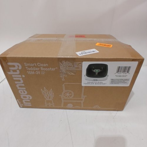 INGENUITY SMARTCLEAN TODDLER BOOSTER SEAT FOR KITCHEN CHAIR LIGHTWEIGHT FOR ON-THE-GO - GREY / WHITE (MODEL: 11787) image 3
