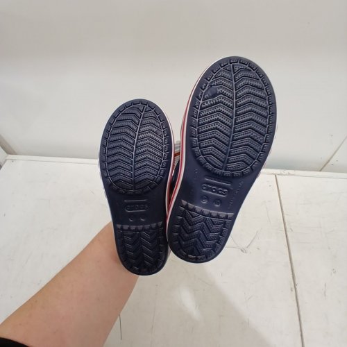 CHILDREN'S CROCS BAYABAND FLAT SANDAL - SIZE 11 - NAVY image 4