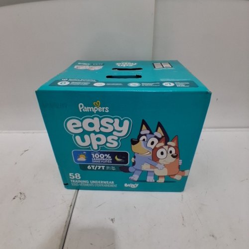 58PK PAMPERS EASY UPS POTTY TRAINING UNDERWEAR - 6T/7T (46+LB) - BLUEY image 2