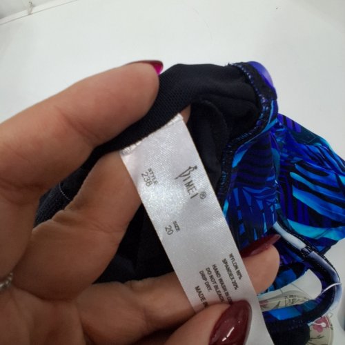 WOMEN'S PIMEI TROPICAL PRINT SWIM TANK TOP - 20 - BLUE AND PURPLE (STYLE: 238) image 3