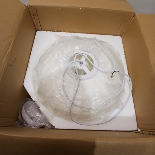 PLATA IMPORT SHADE WEBBED PENDANT LUGAR 1 LIGHT - 16" - WHITE (MODEL: 8237P/D600) image 2