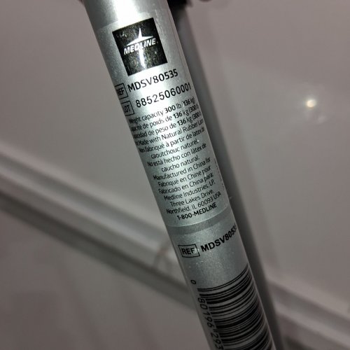 MEDLINE GUARDIAN STANDARD ALUMINUM ADJUSTABLE CRUTCHES - 5.2FT TO 5.10FT - ALUMINUM (MODEL: MDSV80535) image 6