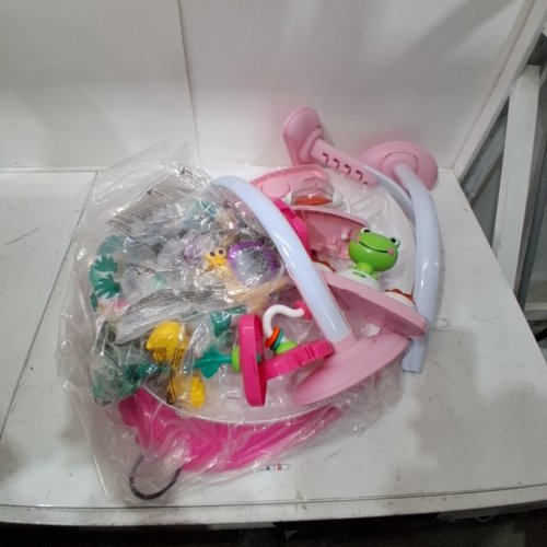 BRIGHT STARTS BOUNCE BOUNCE BABY 2-IN-1 ACTIVITY JUMPER & TABLE - PINK (MODEL: 12663) image 2