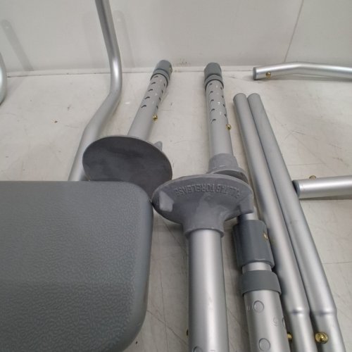 MEDLINE GUARDIAN TRANSFER BENCH WITH BACK & MICROBAN ANTIMICROBIAL TREATMENT - GREY (MODEL: G3-100KBX1) image 4