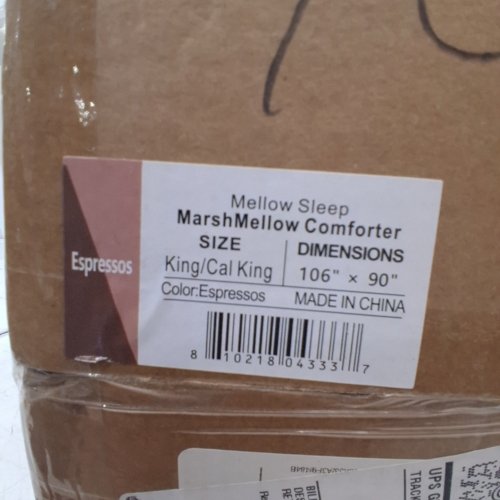 MELLOW MARSHMELLOW EXTRA FLUFFY DOUBLE-STUFFED DOWN ALTERNATIVE DUVET INSERT COMFORTER - KING/CALIFORNIA KING - ESPRESSOS image 2