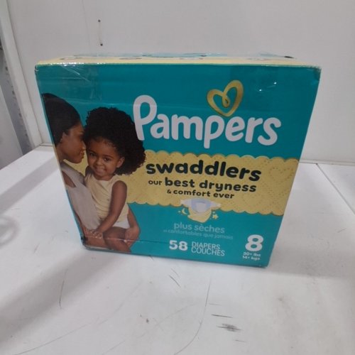 58PK PAMPERS SWADDLERS DIAPERS - SIZE 8 image 3