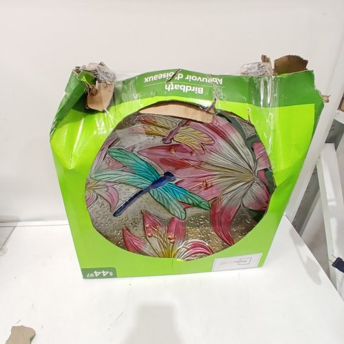 MAINSTAYS GREEN DRAGONFLY BIRD BATH - MULTICOLOR image 4