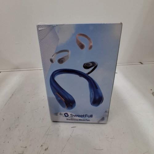 SWEETFULL PORTABLE RECHARGEABLE NECK FAN - 4000MAH CAPACITY - BLUE - (MODEL:S60) image 3
