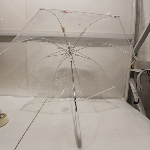 BUBBLE CLEAR UMBRELLA - 45" - CLEAR/WHITE image 2
