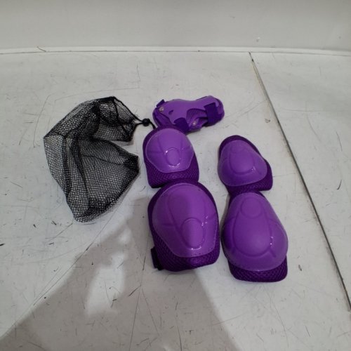 6PC INKIDIO KIDS PROTECTIVE KNEE AND WRIST GUARD SET - S - PURPLE image 3