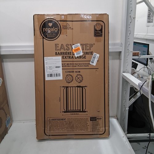 REGALO EASY STEP EXTRA WIDE SAFETY GATE - 29-49" X 30" - BLACK (MODEL: 1164 EB DS) image 3