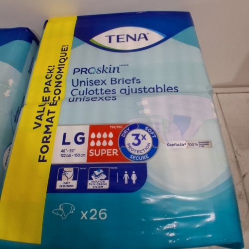 52PK TENA PROSKIN UNISEX BRIEFS - LARGE (MODEL: 055856 V-00) image 3