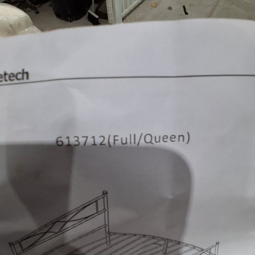 YAHEETECH METAL PLATFORM BED FRAME - QUEEN/FULL - BLACK (MODEL: 613712) image 6