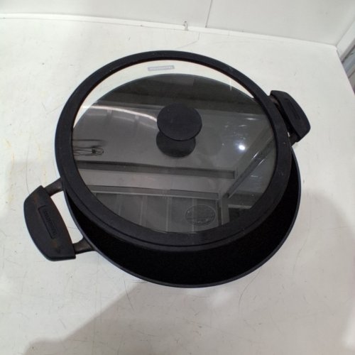 TRAMONTINA PRE-SEASONED CAST IRON KADAI/WOK - 7 QT (11") - BLACK image 3