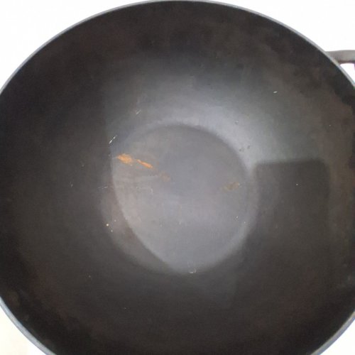 TRAMONTINA PRE-SEASONED CAST IRON KADAI/WOK - 7 QT (11") - BLACK image 4