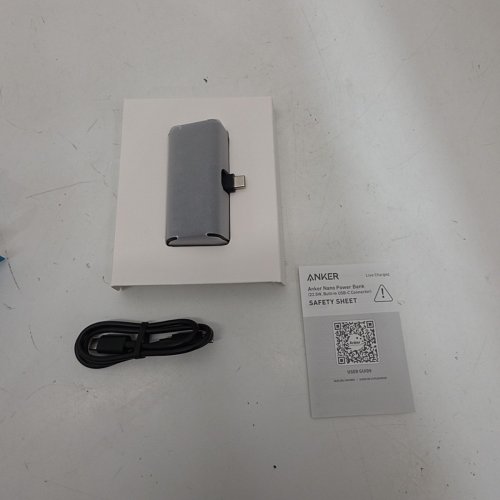 ANKER NANO PORTABLE CHARGER POWER BANK WITH BUILT-IN USB-C CONNECTOR - 5,000MAH - 22.5W - BLACK (MODEL: A1653H11-1) image 3