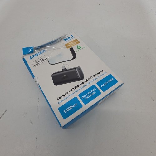 ANKER NANO PORTABLE CHARGER POWER BANK WITH BUILT-IN USB-C CONNECTOR - 5,000MAH - 22.5W - BLACK (MODEL: A1653H11-1) image 4