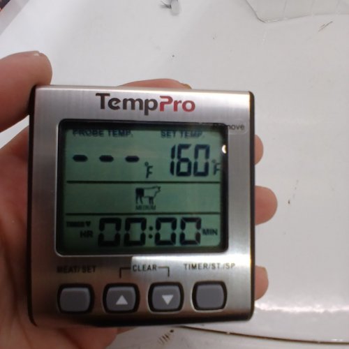 TEMPPRO TEMPTRACK DIGITAL MULTIFUNCTIONAL MEAT THERMOMETER & KITCHEN TIMER WITH ALARM - SILVER image 3