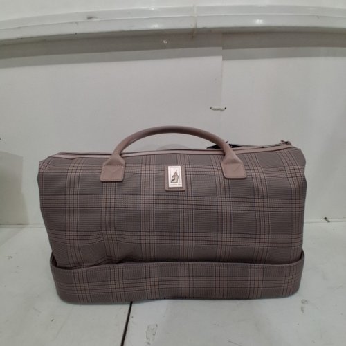 LONDON FOG BRENTWOOD IV SOFTSIDE DROP BOTTOM DUFFEL TRAVEL BAG - 20" - ROSE / CHARCOAL (STYLE: 3400-5S) image 4