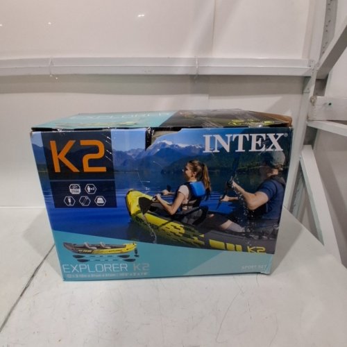 INTEX EXPLORER K2 KAYAK 2-PERSON INFLATABLE KAYAK SET WITH ALUMINUM OARS, 10FT X 3" X 3FT - YELLOW (MODEL: 68307NP) image 5