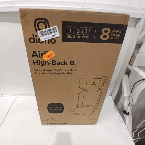 DIONO AIRI HIGH BACK BOOSTER CAR SEAT - 40LBS TO 120LBS - BLUE (MODEL: 55002-NA-01) image 5