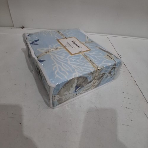 4PC KINGREST PATTERNED BED SHEET SET - FLAT SHEET, FITTED SHEET AND 2 PILLOWS - QUEEN - BLUE image 5