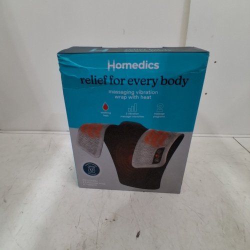 HOMEDICS HEATING PAD, DUEL INTENSITY VIBRATING HEATED NECK & SHOULDER MASSAGE WRAP TO AID & REJUVENATE SORE AND TIRED MUSCLES - GREY / BLACK (MODEL: NMS-450HA) image 3