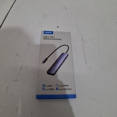 BENFEI USB C 7-IN-1 HUB WITH HDMI/USB-A/ USB-C/ SD/TF CARD READER - GREY -(MODEL:000307) image 2