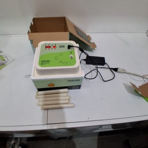 OKKOBI AUTOMATIC TURNING & HUMIDITY CONTROL 12 EGG INCUBATOR - WHITE (MODEL: OBI-12) image 3