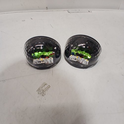 8PK HALF ROUND SOLAR POWERED LED WEATHER-RESISTANT FENCE LIGHTS - BLACK image 2