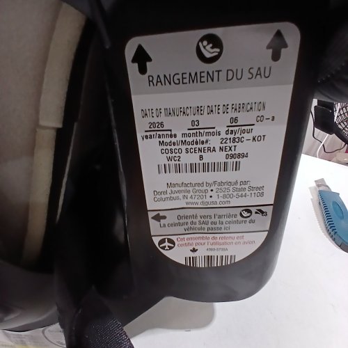 COSCO SCENERA NEXT CONVERTIBLE CAR SEAT - BLACKOUT (MODEL: 22183C-KOT) image 2
