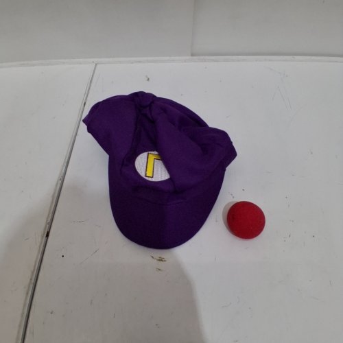 WALUIGI COSPLAY COSTUME CAP - OSFM - PURPLE image 2