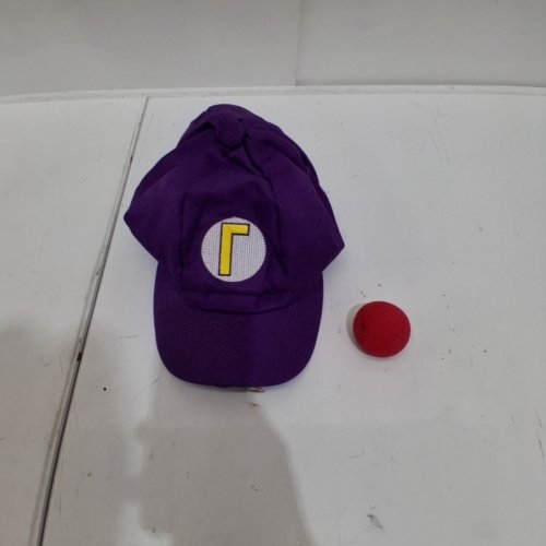 WALUIGI COSPLAY COSTUME CAP - OSFM - PURPLE image 3