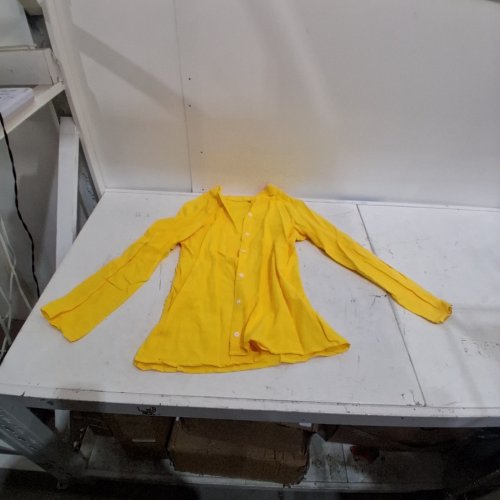 WOMENS BUTTON DOWN DRESS SHIRT - SMALL - YELLOW image 2