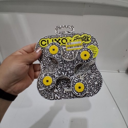 9PC CLIXO FLEXIBLE, CREATIVE, EDUCATIONAL, MAGNETIC BUILDING TOY DESIGNED FOR HOURS OF STEM PLAY - TINY & MIGHTY PACK - YELLOW AND BLACK image 3